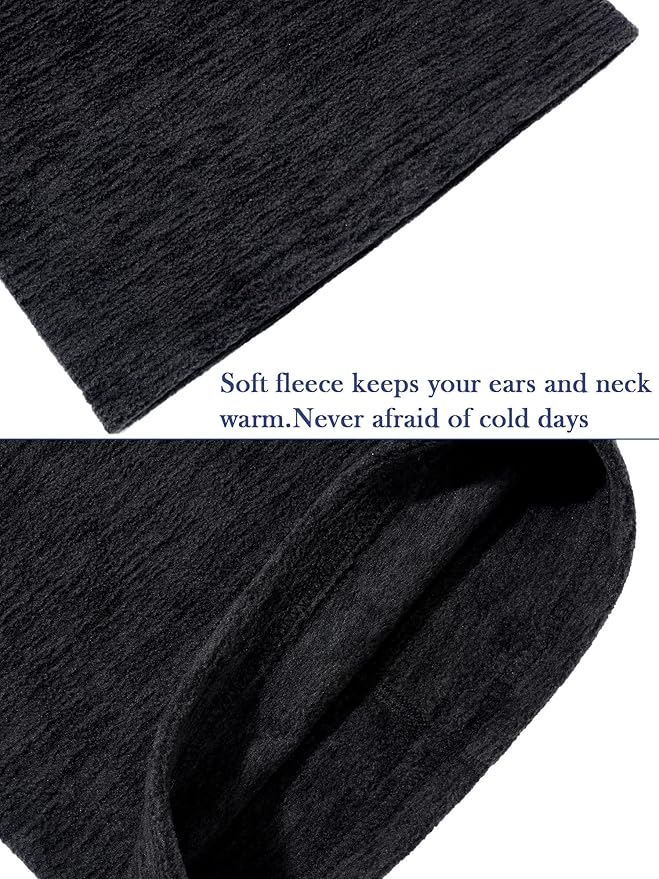 SATINIOR 6 Pieces Ear Warmer Headband Warmer Face Mask Fleece Neck Gaiter Touch Screen Winter Knit Gloves for Men and Women