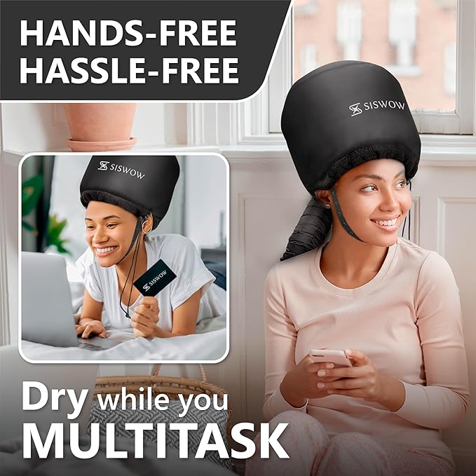 Net Plopping Cap for Drying Curly Hair - Hair Dryer Bonnet Diffuser Cap for Curly, Speeds Up Drying Time, Safety Deep Conditioning at Home - Portable, Adjustable for Natural Curly Hair Women