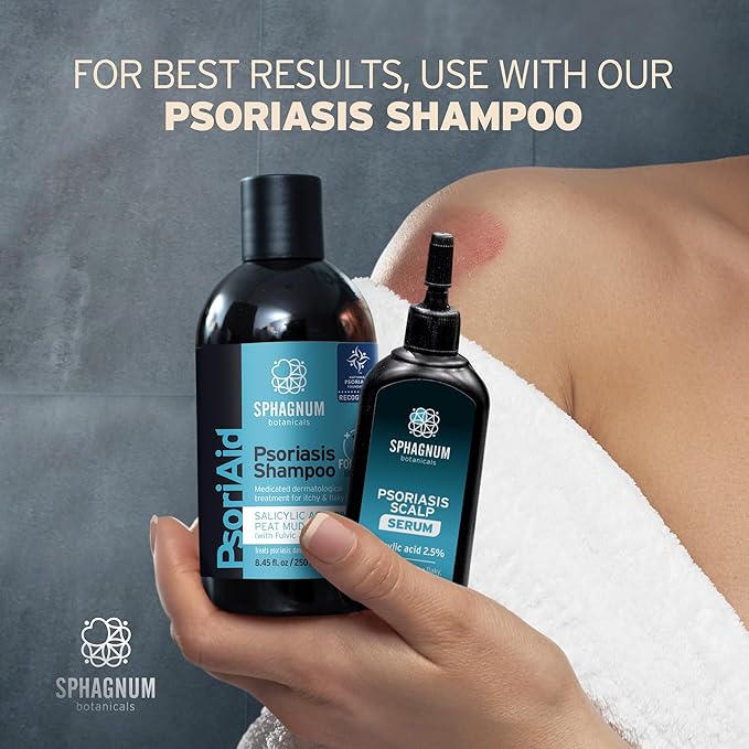 Sphagnum Botanicals Scalp Psoriasis Treatment Serum - Herbs & Medicated salicylic Acid Quickly Relieve a red, Flaky & Itchy Scalp. Effective for Eczema, Dandruff and seborrheic Dermatitis 1.7 fl. Oz