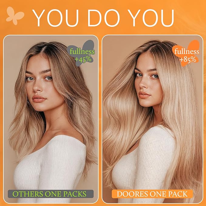 DOORES Hair Extensions Real Human Hair, Jet Black 150g 9pcs 18 Inch, Clip in Hair Extensions Real Human Hair Extensions Human Hair Natural Extensions for Women Clip in Straight Thick Hair Extensions