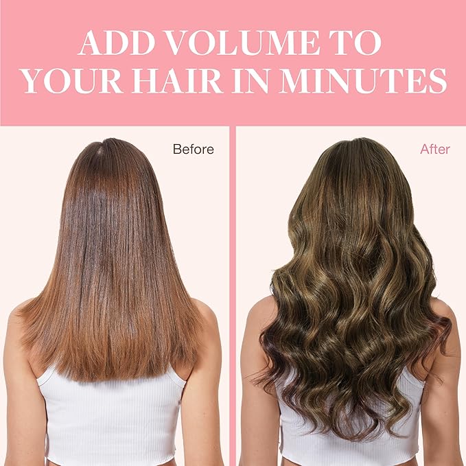 GOO GOO Clip in Hair Extensions Real Human Hair, Remy Human Hair Extensions Clip ins for Women, Natural Human Hair, 16inch 120g 7Pcs, 1D/2C/4E Chocolate Dip Color Melt