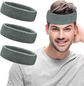 Sweatbands Sports Headbands for Men & Women - 3 Pack Moisture Wicking Cotton Headband for Tennis, Basketball, Running, Gym - Sweat Band