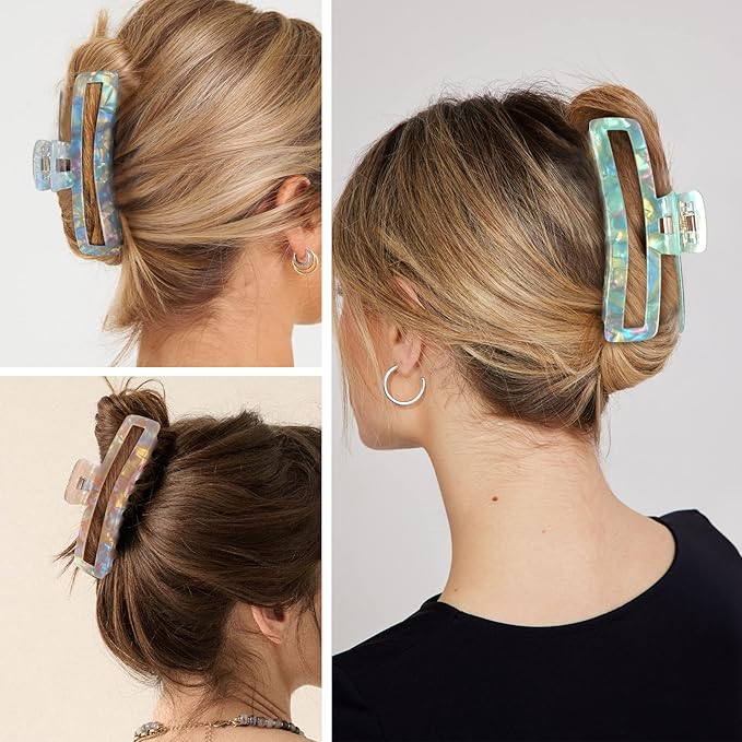 Jayongnee Nonslip French Large Hair Clips for Women Girls, Strong Hold Hair Jaw Clamps for Thin/Medium Thick Hair