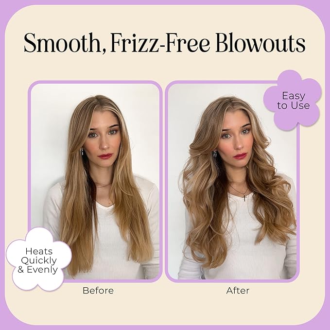 INH Oval Curling Wand for Long Hair - 8" Extra Long Barrel Curling Iron for Loose Curls & Hollywood Waves, XL Oval Wand Deluxe, No Clamp Curling Iron 1 1/2 Inch for Blowout Volume, Dual Voltage Curler