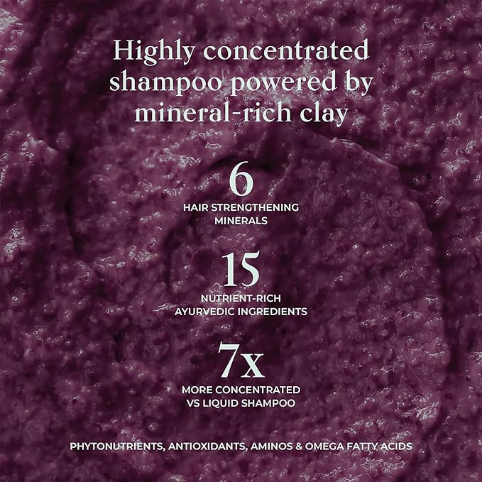 SHAZ & KIKS Balancing Clay Scrub Shampoo | Gently Exfoliate, Clarify & Detoxify Scalp | Reduce Hair Shedding & Product Buildup | Indian Clay and Hibiscus | Color-Safe, Sulfate-Free, Natural | 90ml
