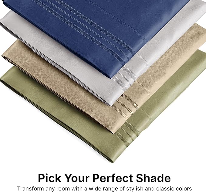 King Pillow Cases Set of 4 - Ultra Soft Hotel Quality Pillowcase Covers - Comfy, Cozy & Wrinkle Free - Shrinkage, Stain and Fade Resistant - Machine Washable Pillow Protectors - 4 Piece Set - Cream