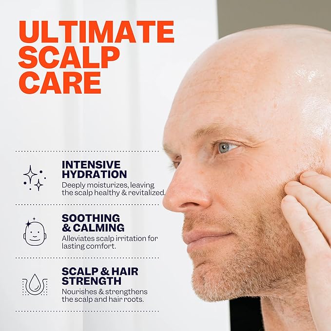 Freebird Scalp Moisturizer - 50mL Refreshing & Soothing Head Lotion, Matte Finish, Anti-Aging Collagen, Hydrating, Non-Greasy Formula, Travel Size, Nourishing Daily Cleanser for Bald Men and Women