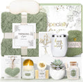 Get Well Gifts for Women Self Care Gifts Basket - Relaxing Spa Care Package After Surgery Thinking of You Birthday Gift - Feel Better Sympathy Gift Set for Her Mom Sister Friend Wife (Green)
