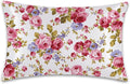 Satin Pillowcase 1 Pack-Rose Flower Floral Silky Pillow Cover for Hair and Skin,Standard Size 20x26 Inch Soft Cooling Printed Pillow Cases with Hidden Zipper,Gifts for Women Men