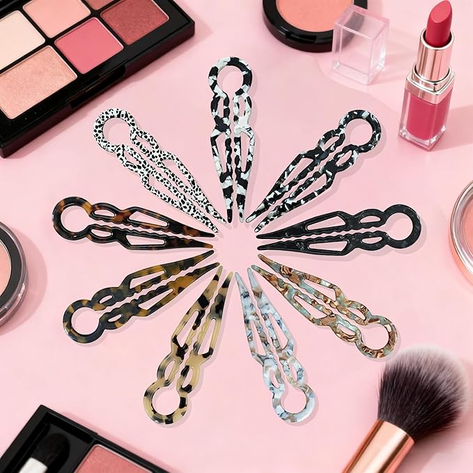 3Pcs Prestige French Hair Pins New Elegant Hair Accessories for Women Elegant Hair Clips for Thin Thick Hair Serrated Anti-Slip Design (Color B)