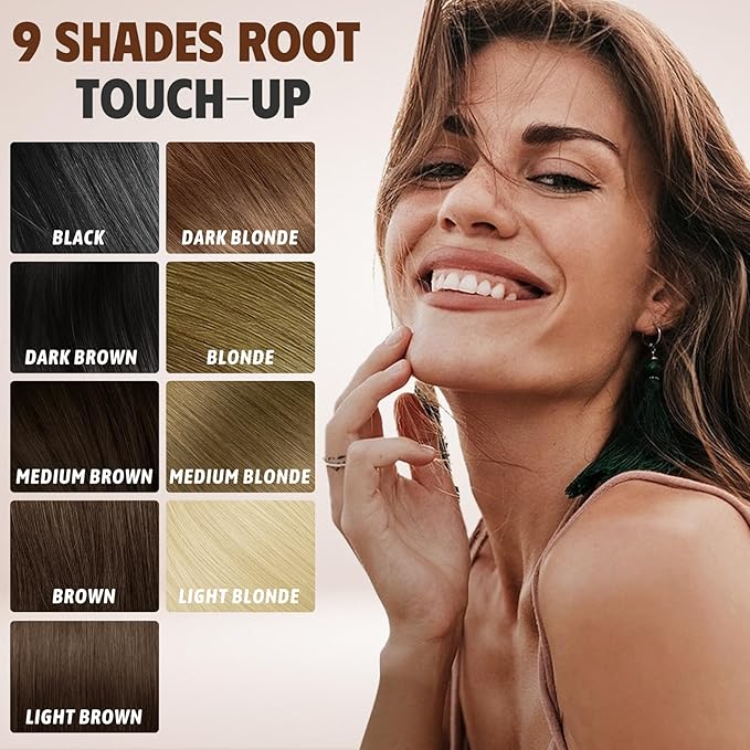 Root Touch Up Hair Color Powder-Instant, Stain-Proof Hairline Shadow Powder for Gray Hair Cover Up & Root Cover Up, Scalp Concealer for Thinning Hair Bald Spot, Beard Filler, Women&Men, Light Blonde