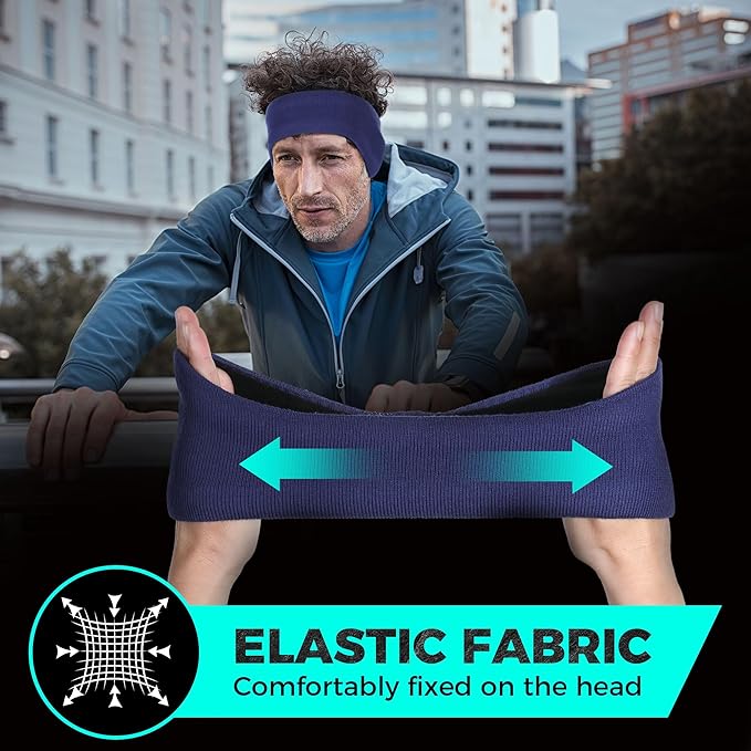 WTACTFUL Double-Layer Fleece Pro, Ear Warmers Muffs Cold Weather Winter Headband Ear Covers for Men Women Ski Running Cycling