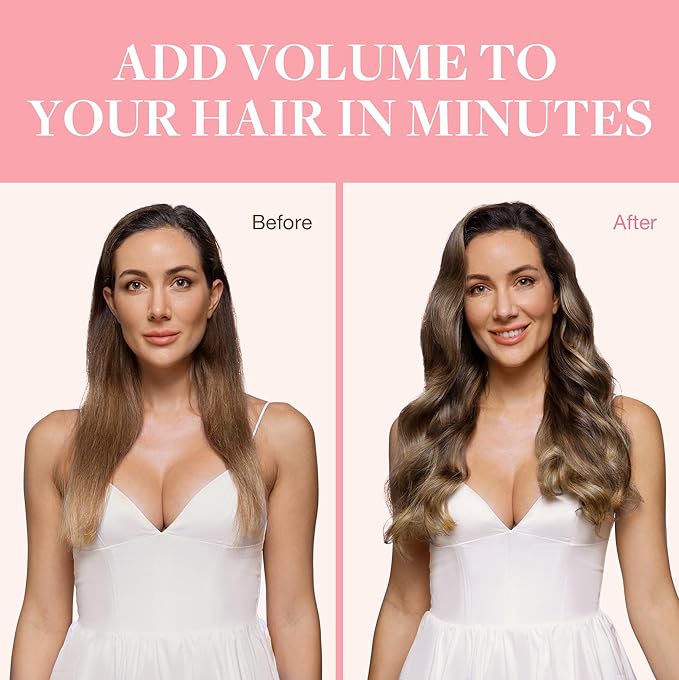 GOO GOO Clip in Hair Extensions Real Human Hair, Remy Human Hair Extensions Clip ins for Women, Natural Human Hair, 24inch 120g 7Pcs, 4/27/4 Balayage Chocolate Brown to Caramel Blonde
