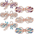 Geyoga 6 Pieces Vintage Hair Barrettes for Women Retro Flower French Pearl Crystal Rhinestones Clips Hair Pins for Women Styling Accessories(Cute Style)