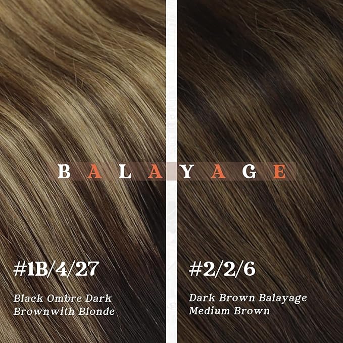 Ve Sunny 24 Inch Hair Extensions Real Human Hair Clip ins Balayage Clip in Hair Extensions Remy Hair Extensions Clip ins for Daily Use 120g