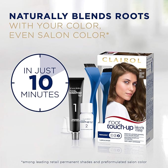 Clairol Root Touch-Up by Nice'n Easy Permanent Hair Dye, 2B Blue Black Hair Color, Pack of 1 (Pack of 2)