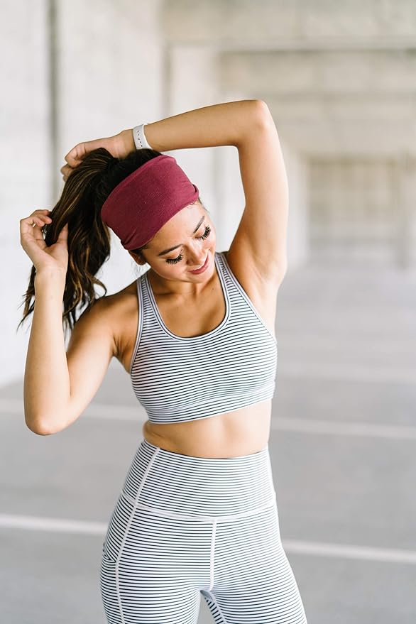 Maven Thread 4" Wide Workout Headbands for Women (2 Pack) – Non-Slip Sweatbands for Gym, Running & Yoga
