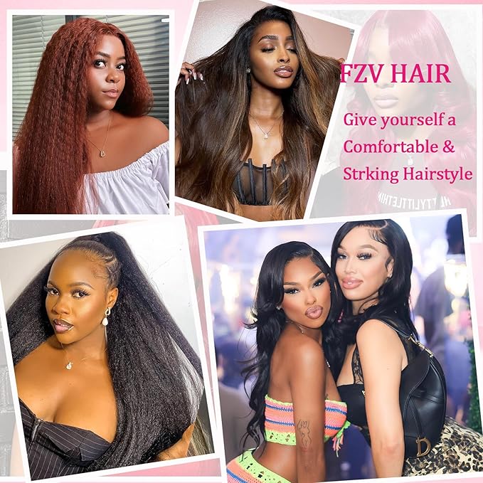 Kinky Straight Clip in Hair Extensions Human Hair Clip in Extensions 110g Clip Ins for Black Women 8Pcs/Pack Double Weft Full Head Natural Black Hair Extensions Human Hair（16Inch）