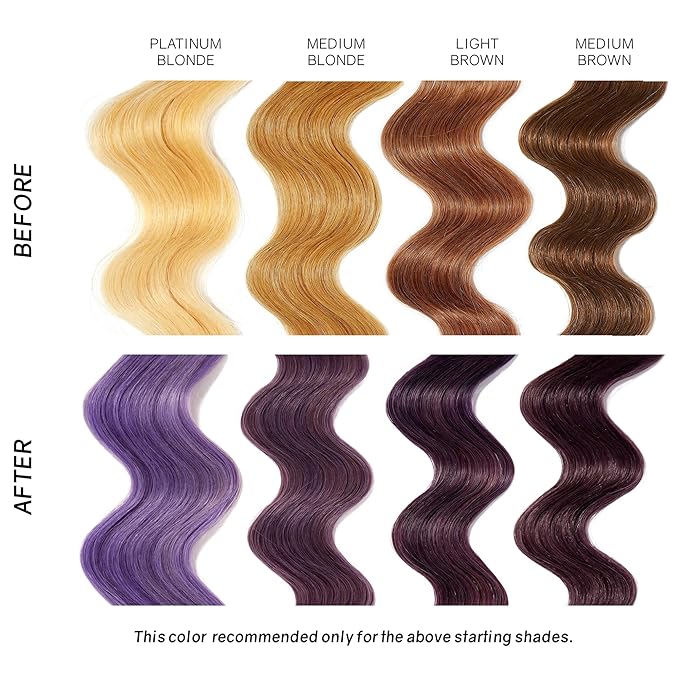 Overtone Semi Permanent Hair Color Conditioner, Vibrant Purple, 8 oz, Nourishing, Damage-Free, Color Depositing Mask for All Hair Types with Shea Butter & Coconut Oil, Vegan & Cruelty-Free