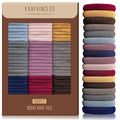 Nylon Hair Ties - No Damage,Strong Soft Cotton Hair Bands Accessories for Thick Hair 100PCS Ponytail Holders for Women Girls