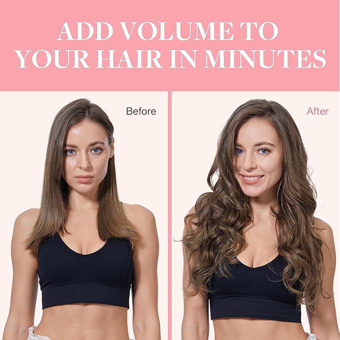 GOO GOO Clip in Hair Extensions Real Human Hair, Remy Human Hair Extensions Clip ins for Women, Natural Human Hair, 26inch 180g 7Pcs, #5 Light Ash Brown