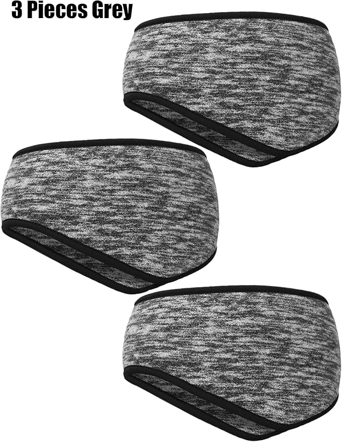 Blulu 3 Pcs Fleece Ear Warmers for Men Women Headband Cover Ear Muffs for Cold Weather Winter Running Cycling Ski