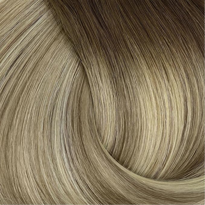 Full Shine Balayage Clip in Hair Extensions 60 G 3 Pcs Brown Ombre Ash Brown Mix Blonde Real Hair Extensions Clip in Human Hair Straight Remy Hairpiece for Women 20 Inch