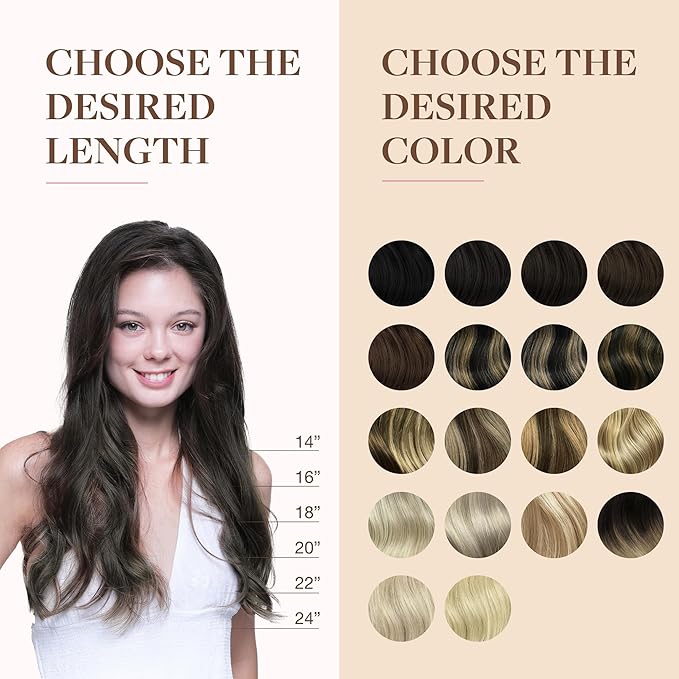 GOO GOO Clip in Hair Extensions Real Human Hair, Remy Human Hair Extensions Clip ins for Women, Natural Human Hair, 24inch 160g 7Pcs, 1C Mocha Brown
