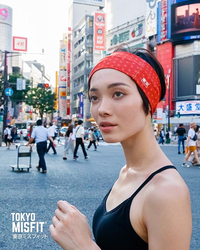 Tokyo Misfit - Japanese Headbands for Men & Women, Sweat Band, Workout, Yoga, Fashion, Running, Sports, Basketball, Bandana