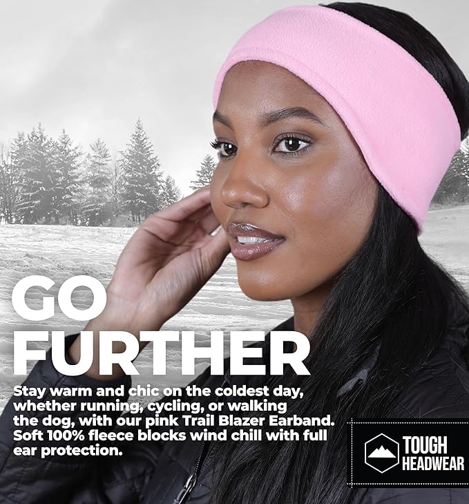 Tough Headwear Winter Headbands for Women - Ear Warmers - Ear Muffs for Winter - Fleece Headband for Men & Women for Cold Weather