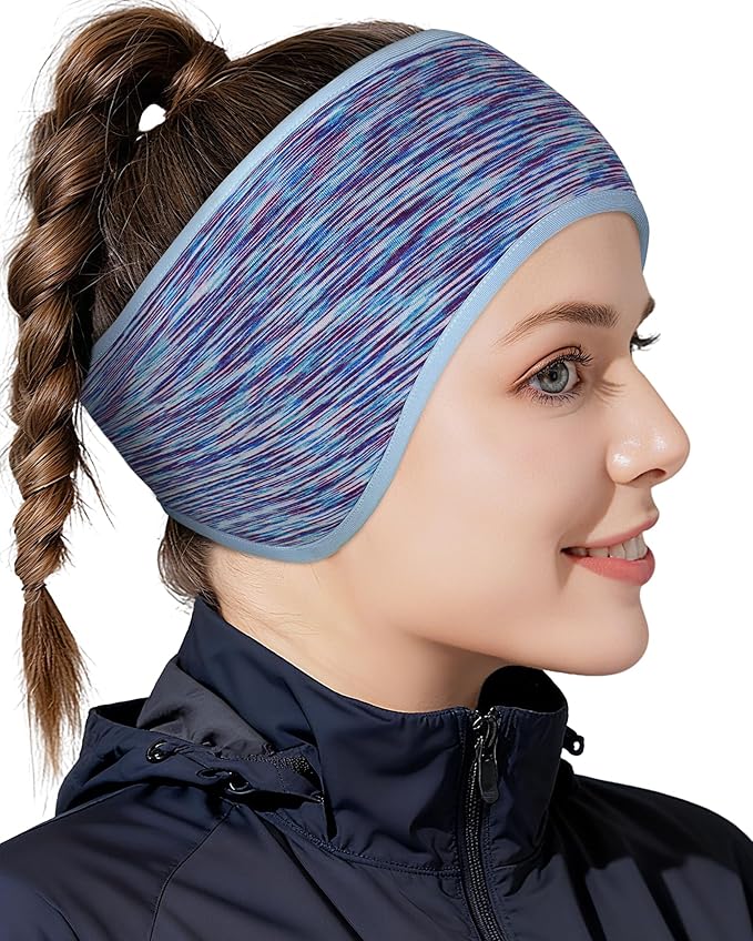 beister Ear Warmers for Women and Men, Fleece Winter Running Headbands with Ear Muffs, Windproof Thermal for Outdoor Sports