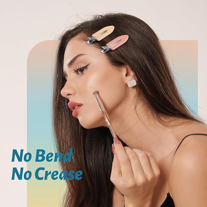 8 Pcs No bend Hair Clips No Crease Makeup Hair Clip Duckbill Clip No Dent Creaseless Alligator Hair Barrettes for Salon Hairstyle Women Girls Makeup Accessories (Yellow)