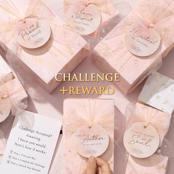 Christmas Gifts for Women & Teenage Girls, 10 Day Self Love Challenge to Unlock 10 Wrapped Spa Gift Baskets, Tween Teen Girl Trendy Stuff Bath Shower Sets Self Care Birthday Gifts Stocking Stuffers