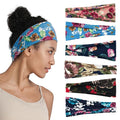 Boho Headbands for Women, 6 Pack Wide Non-Slip Stretchy Hair Bands for Yoga, Workout, Running, Fashion Hair Accessories for Women's Hair（Shape 3）