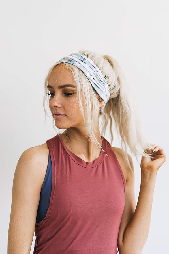 Maven Thread 4" Wide Workout Headbands for Women (2 Pack) – Non-Slip Sweatbands for Gym, Running & Yoga