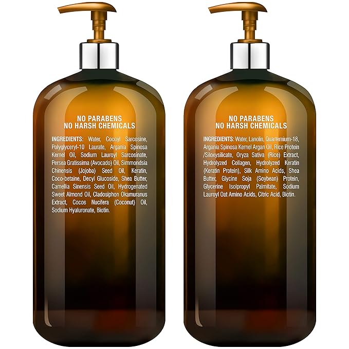 MAJESTIC PURE Argan Oil Shampoo and Conditioner Set | Nourishing & Promotes Soft and Silky Hair | Sulfate Free | For All Hair Types, Men and Women - 2 x 16 fl oz