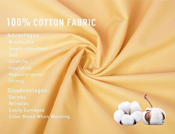 Sunflower King Pillowcases Set of 2, 100% Cotton King Pillow Cases 2, 20×40 inches Sheepskin, Soft and Breathable