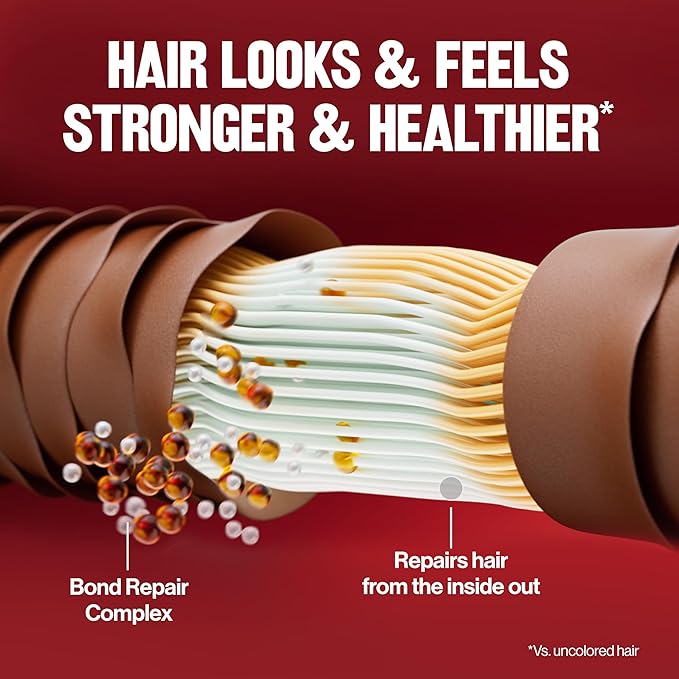 Revlon ColorSilk with Bond Repair Complex, Auburn Permanent Hair Color, 100% Gray Coverage, Ammonia Free Hair Dye, Vegan Keratin, 49 Auburn Brown (Pack of 3)