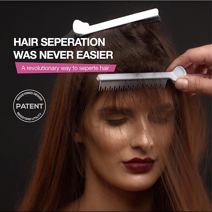 ColorBow Teasing Clip Comb (5 Pack) Teasing Comb, Coloring Styling Tools - Hairstylist Must Haves for Highlights balayage board Companion Ombré Trimming & Cutting - Flat Iron Attachment Clip on