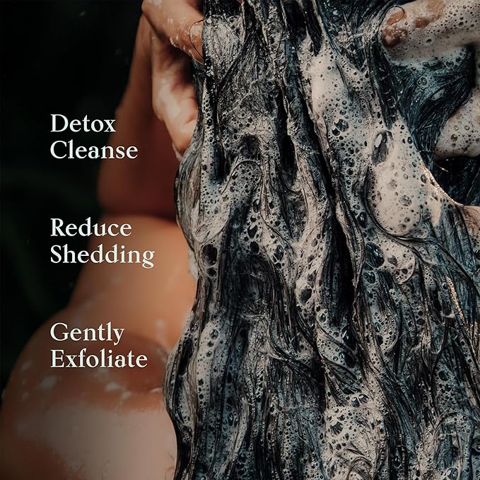 SHAZ & KIKS Balancing Clay Scrub Shampoo | Gently Exfoliate, Clarify & Detoxify Scalp | Reduce Hair Shedding & Product Buildup | Indian Clay and Hibiscus | Color-Safe, Sulfate-Free, Natural | 90ml