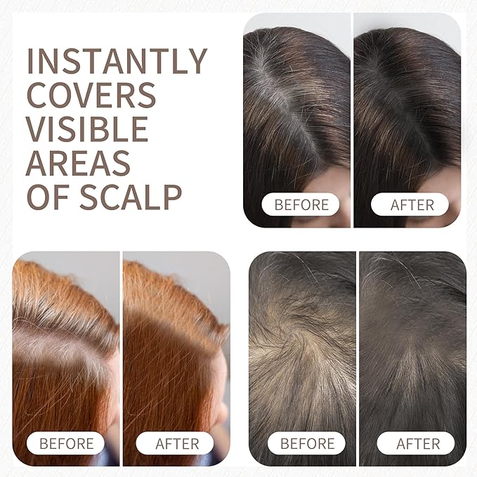 Maycheer Hairline Powder for Women - Hair Rich Shading Powder, 30 Colors Magic Root Cover Up (Dark Brown 01)