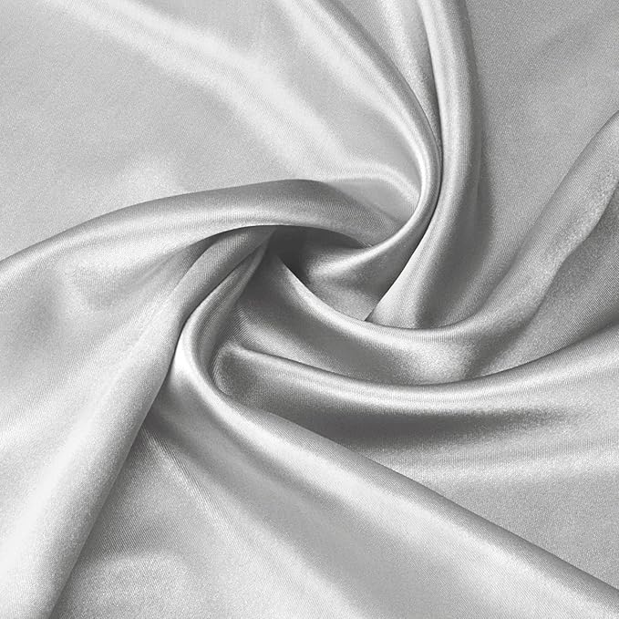 Lirex Satin Pillowcase for Hair and Skin, Super Soft and Cooling Similar to Silk, 2 Pack Standard Size 20"X 26" Pillow Cases with Envelope Closure, Gifts for Women Men, Light Gray