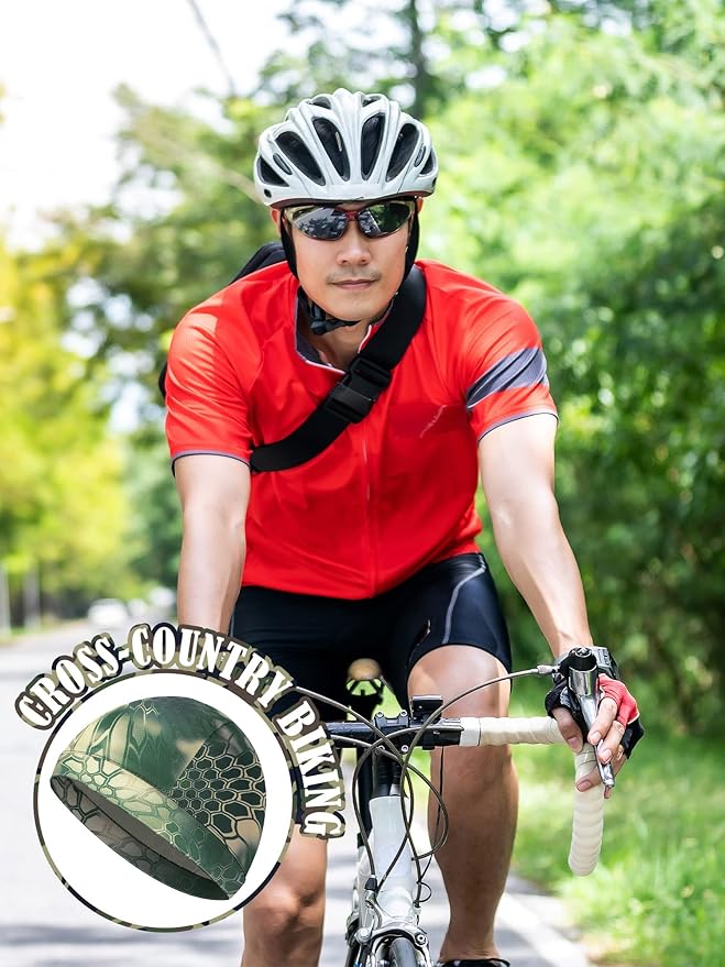 SATINIOR 6 Pcs Cooling Skull Cap Helmet Liner Sweat Wicking Cap Hard Hat Liner Bandana for Men Women Sports Cycling Running
