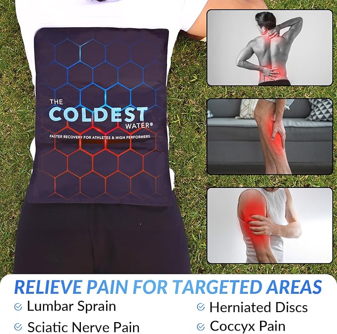 Coldest Gel Ice Pack, Reusable Flexible Ice Packs for Injuries, Multipurpose Hot Cold Therapy for Knee, Arm, Shoulder, Back (14" x 11" (Pack of 2))