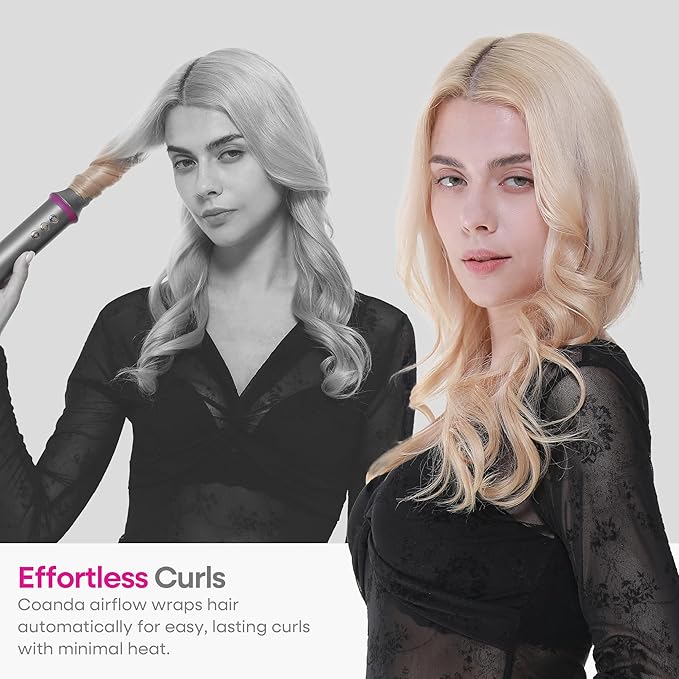 7 in One Hair Dryer with Auto Wrap Curlers, Negative Ionic, No Heat Damage, Blow Dryer Brush, Fast Drying & Frizz-Free Styling, Hot Air Styler, Straightener&Volumizing Brush with Storage Bag
