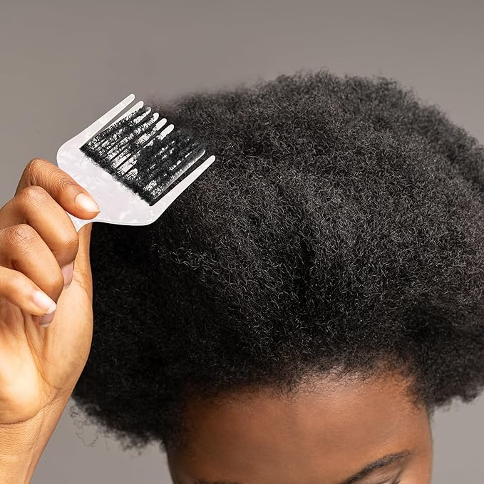 VOCOSTE Wide Tooth, Afro Hair Pick Comb, Hair Styling Tool for Men Women, Plastic, White, 4.8 Inch