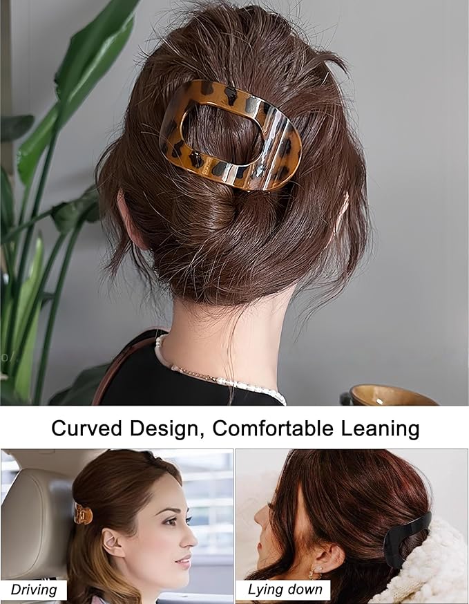 6PCS Flat Hair Clips for Women Fashion Leopard Print Duckbill Hair Claw Clips for Thick Thin Hair French Hair Clip Claw