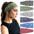 DRESHOW Yoga Sports Headbands for Women Elastic Non-Slip Headbands Workout Running Hair Bands 6 Pack