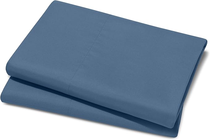 Bare Home Microfiber Pillow Cases - Standard Size Set of 2 - Cooling Pillowcases - Double Brushed - Easy Care - Envelope Closure (Standard Pillowcase Set of 2, Coronet Blue)