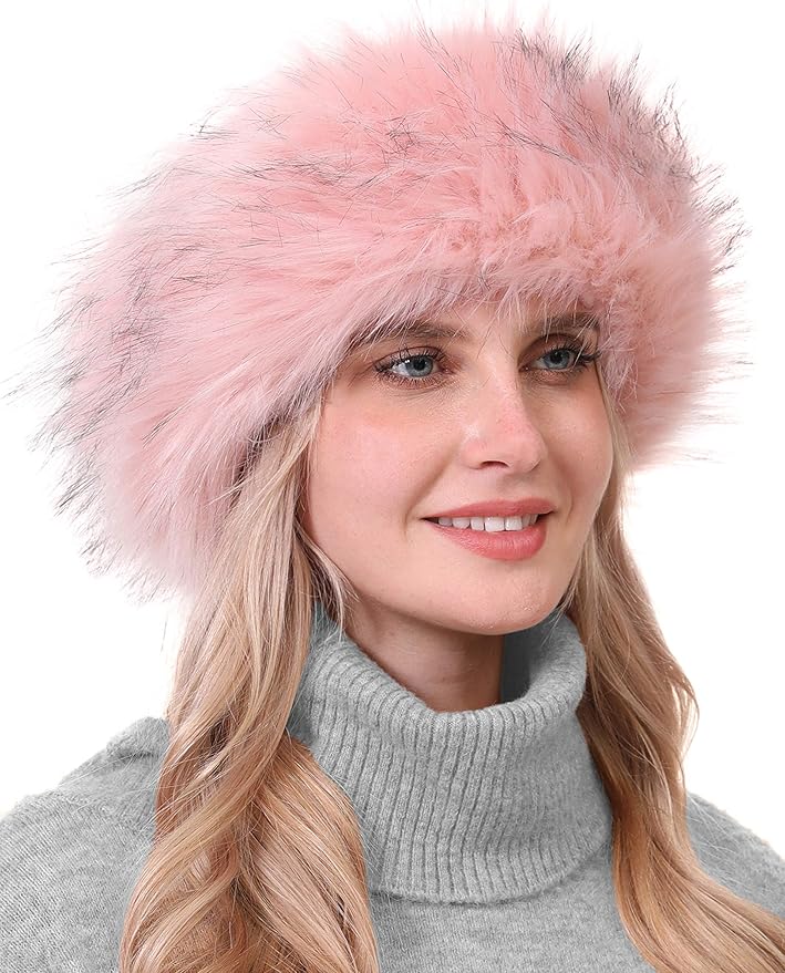 sy soul young Faux Fur Headband with Elastic for Women's Winter Earwarmer Earmuff